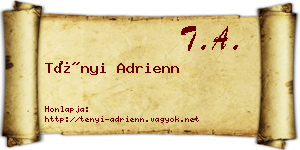 Tényi Adrienn névjegykártya